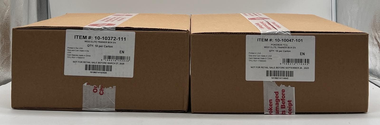 Pokemon Perfect Order + Mega Evolution Base Elite Trainer Box SEALED 20 ETB
