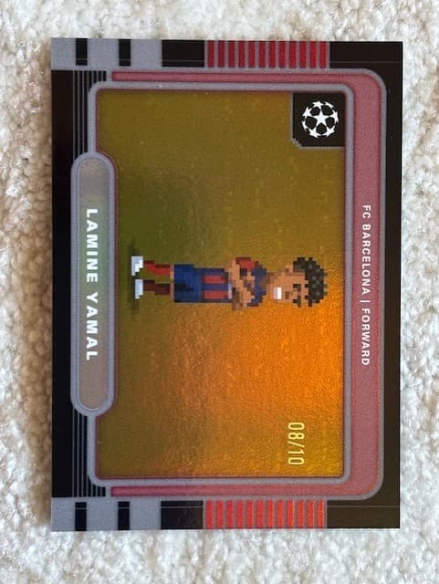 2025-26 Topps UEFA 8Bit Shots Lamine Yamal Black Barcelona /10 SSP #8B-17