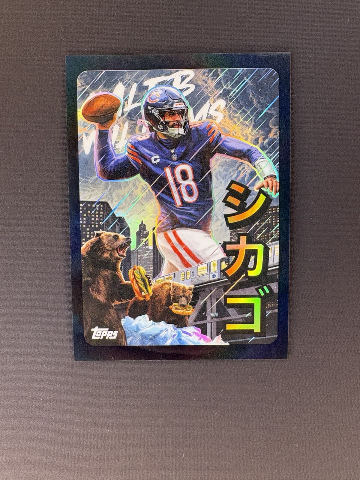 2025 Topps Chrome Football Caleb Williams Kaiju Case Hit SSP BEARS KAI-5