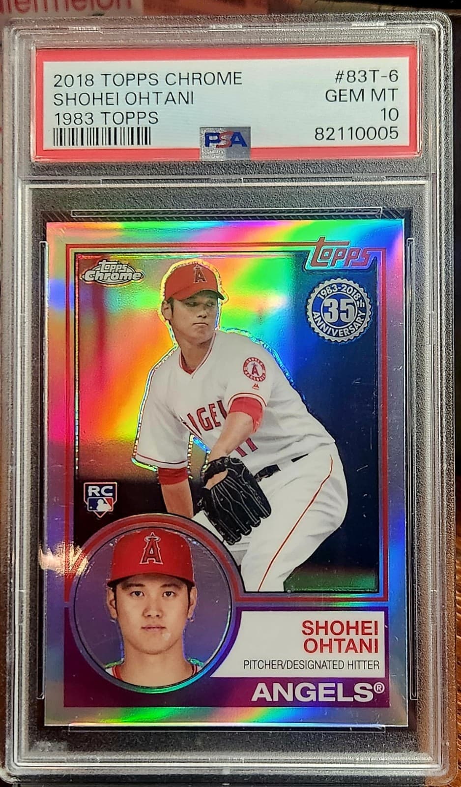 2018 Topps Chrome 1983 Topps Refractor Shohei Ohtani #83T-6 PSA 10 Rookie RC