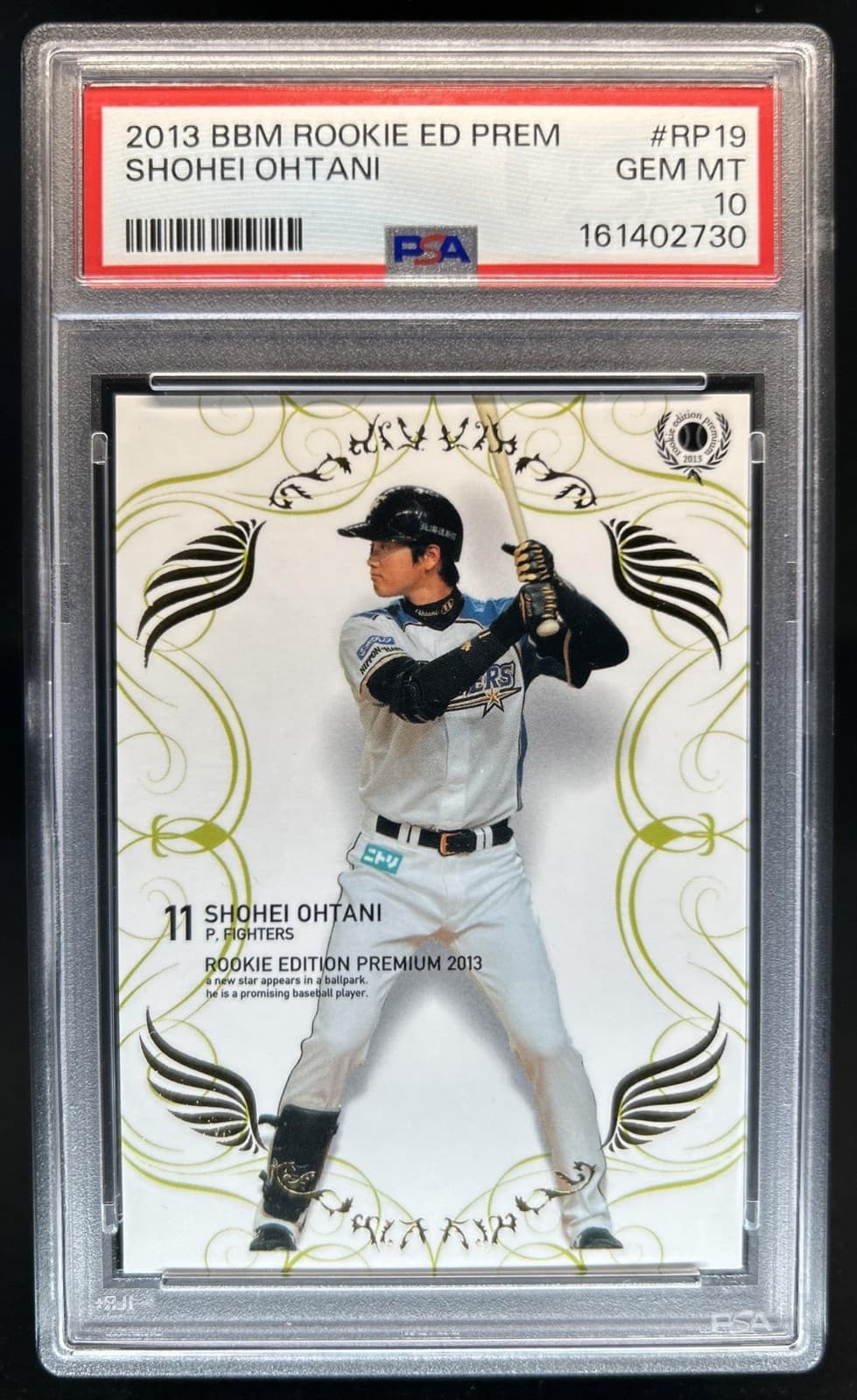 2013 BBM Rookie Edition Shohei Ohtani #RP19 PSA 10 GEM MINT