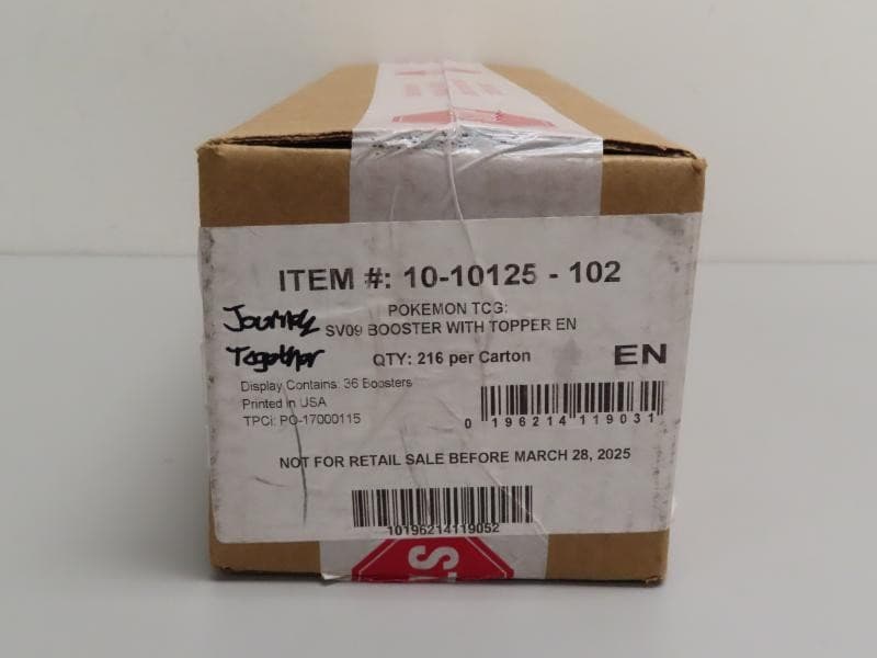 2025 Pokemon Scarlet & Violet Journey Together SV09 Sealed Booster Box Case