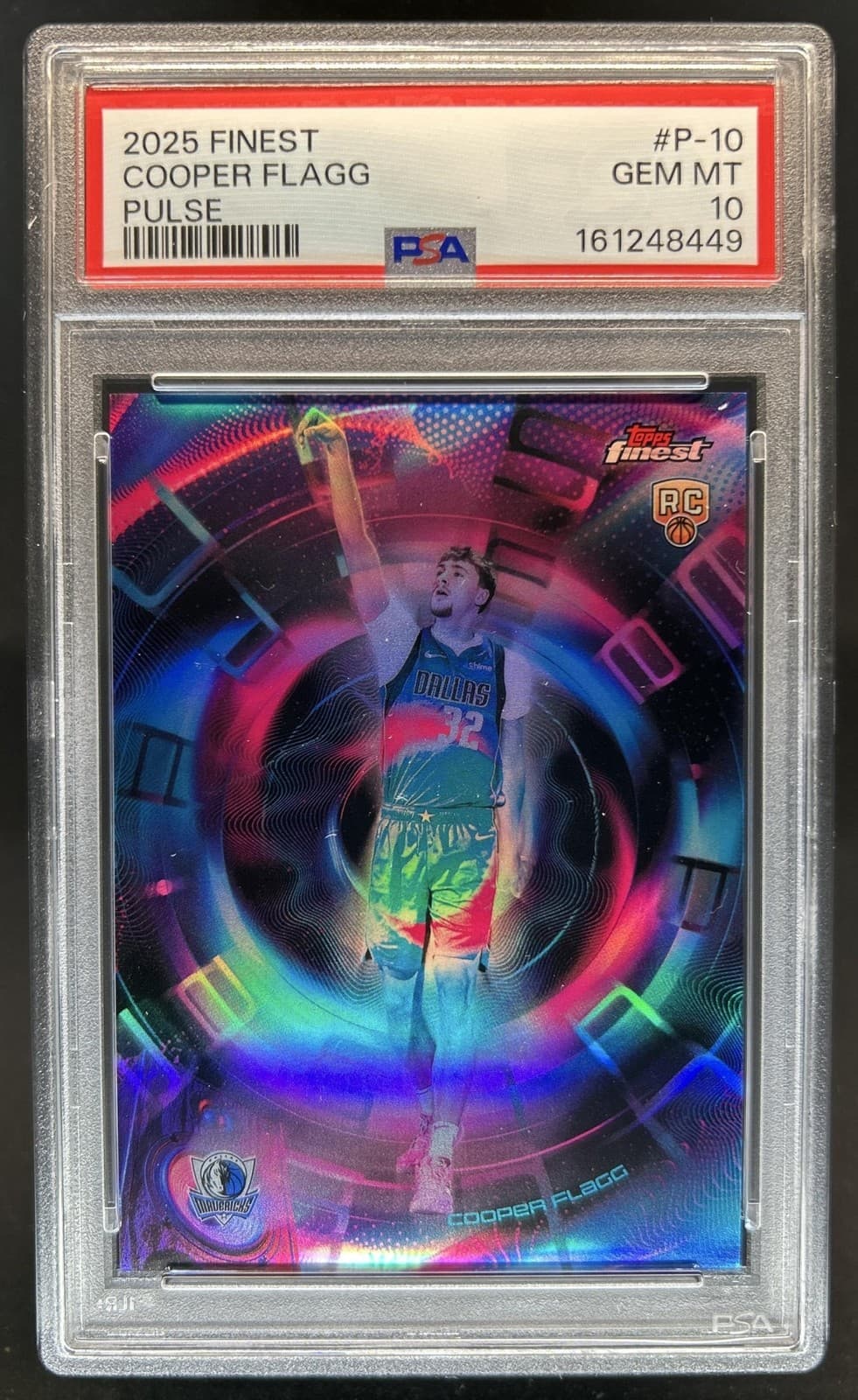 2025-26 Topps Finest Cooper Flagg Pulse RC Rookie SSP #P-10 Mavericks PSA 10