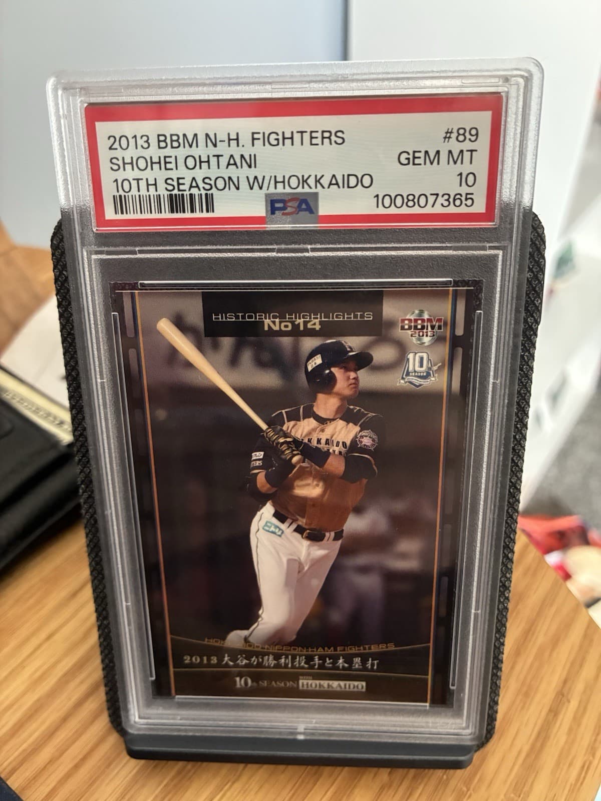 Shohei Ohtani 2013 BBM Hokkaido Nippon Ham Fighters #89 True Rookie Card PSA 10