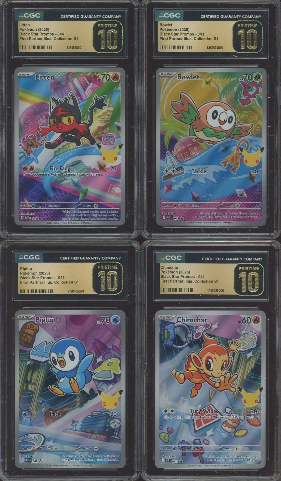 Lot of (9) CGC 10 PRISTINE 2026 Pokemon BSP First Partner Set e/ Charmander