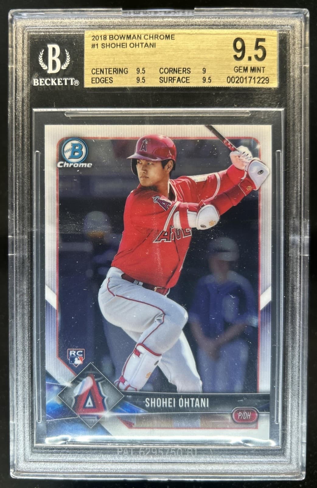 2018 Bowman Chrome Shohei Ohtani RC Rookie #1 Angels BGS 9.5 GEM MINT