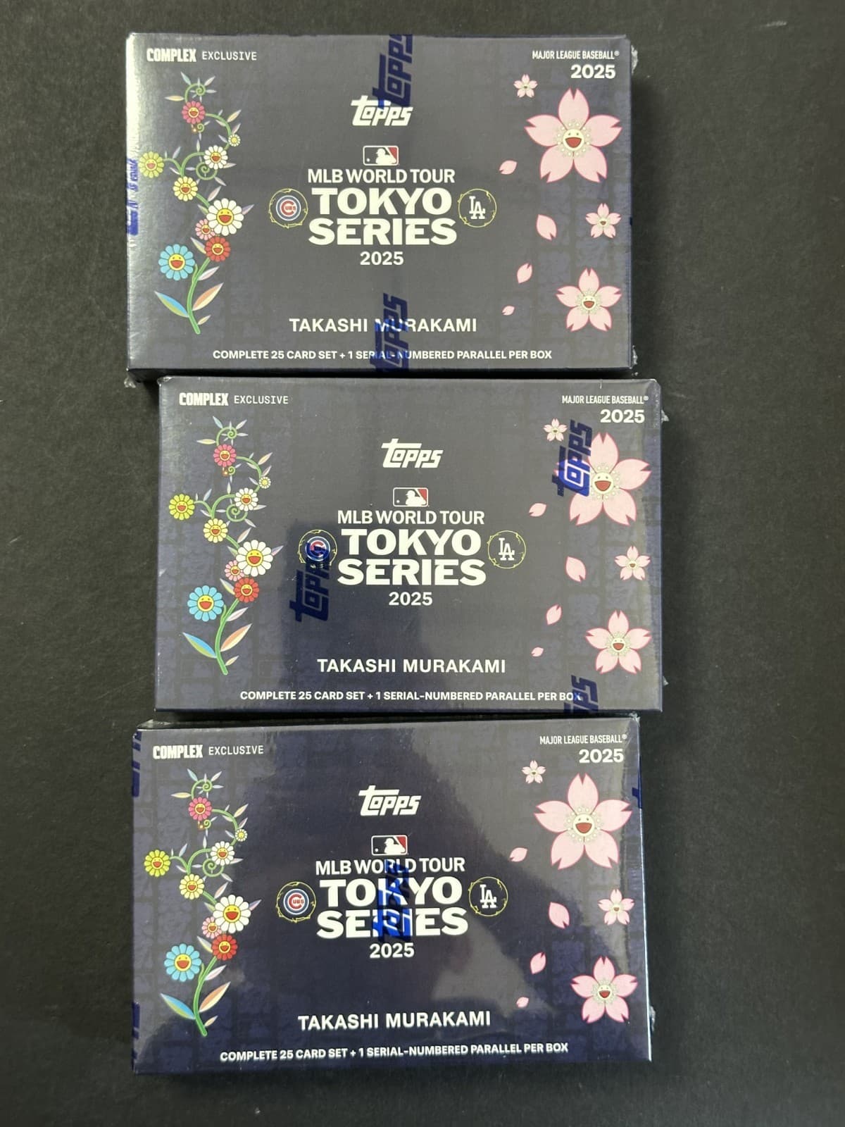 LOT (3) 2025 Topps MLB World Tour Tokyo Series Takashi Murakami Box Ohtani AUTO