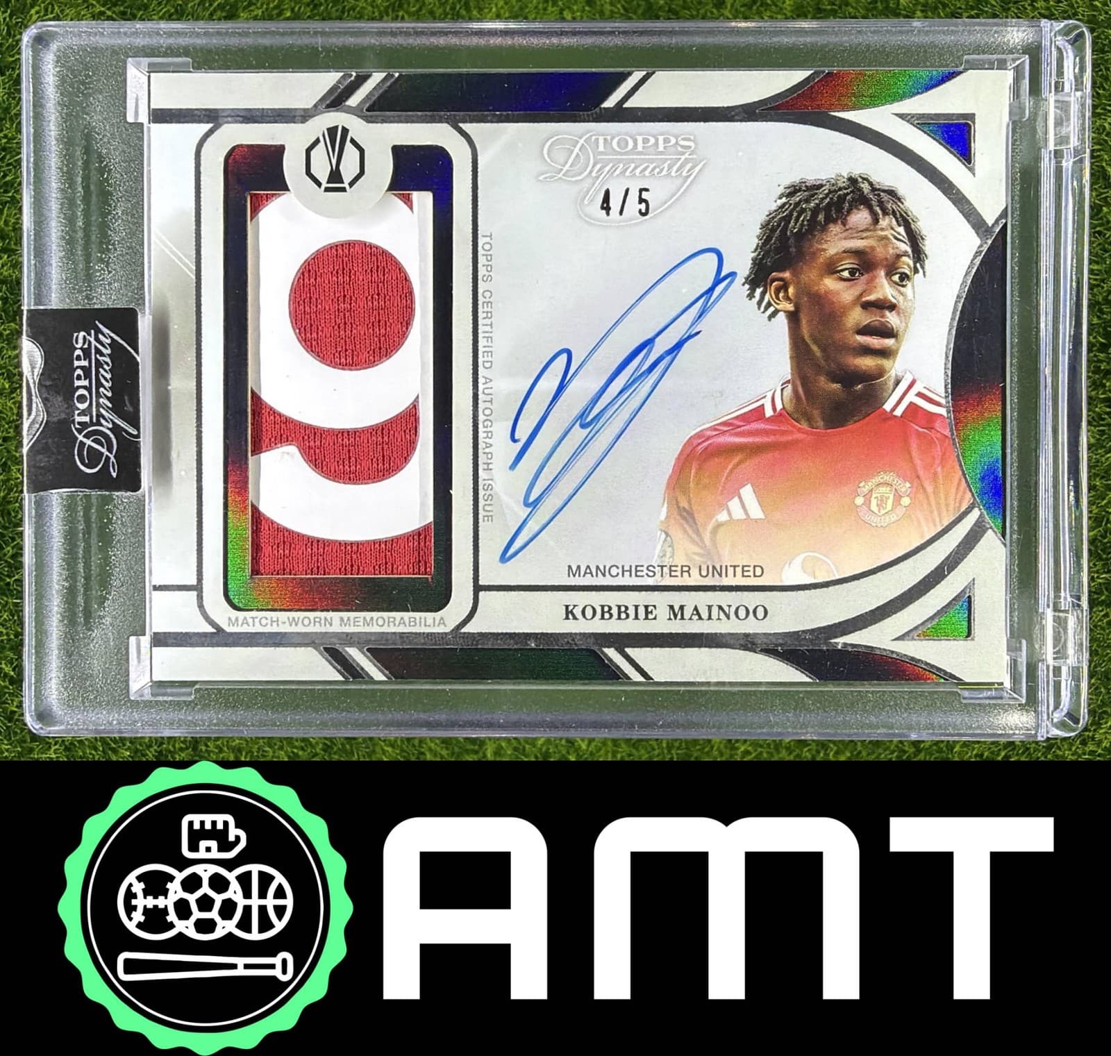 Kobbie Mainoo 2024-25 Topps Dynasty UEFA CC 4/5 Auto Patch Black Man U