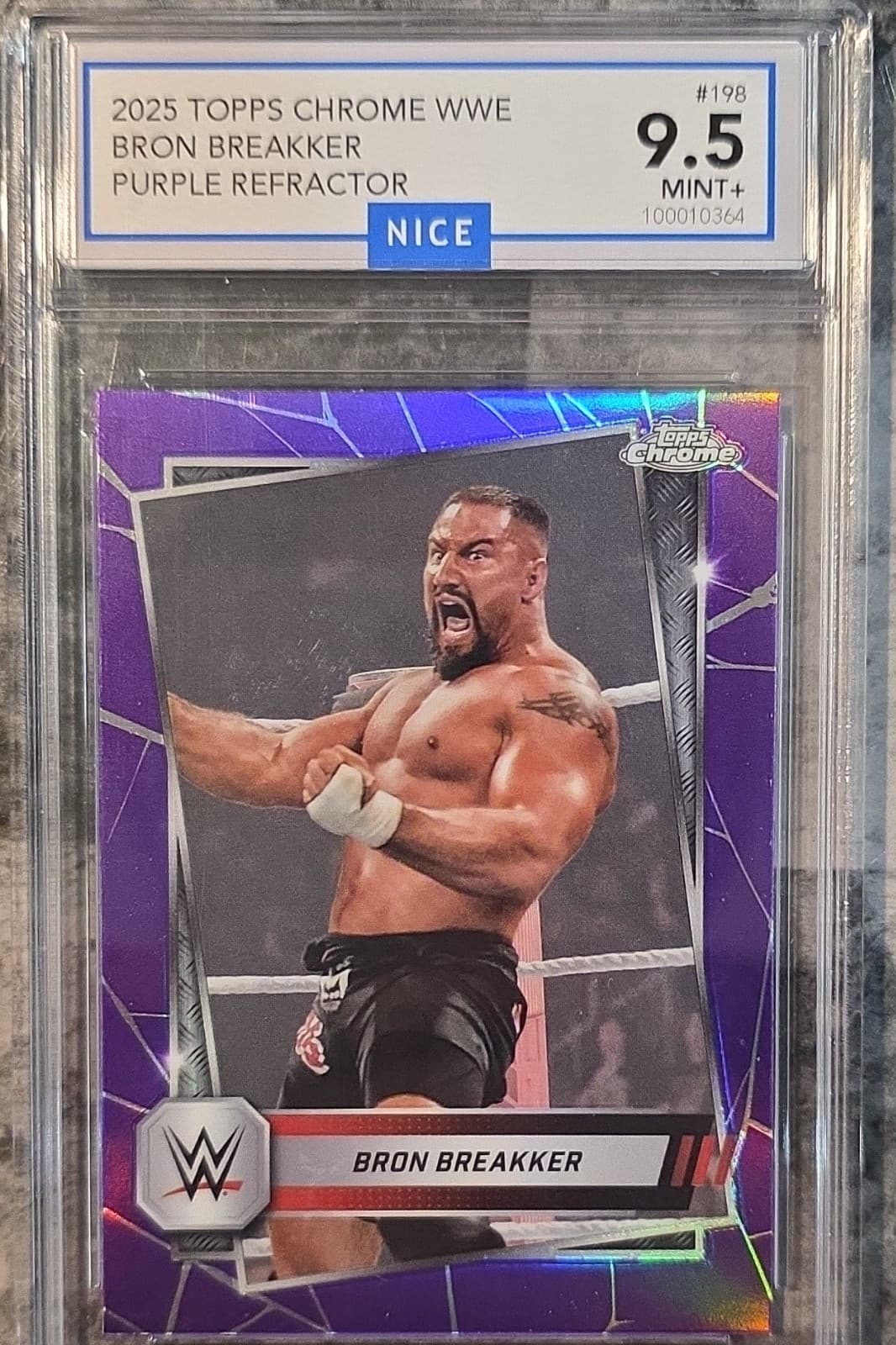 2025 Topps Chrome WWE Sapphire Edition Bron Breakker #198 NICE RAW Wrestling