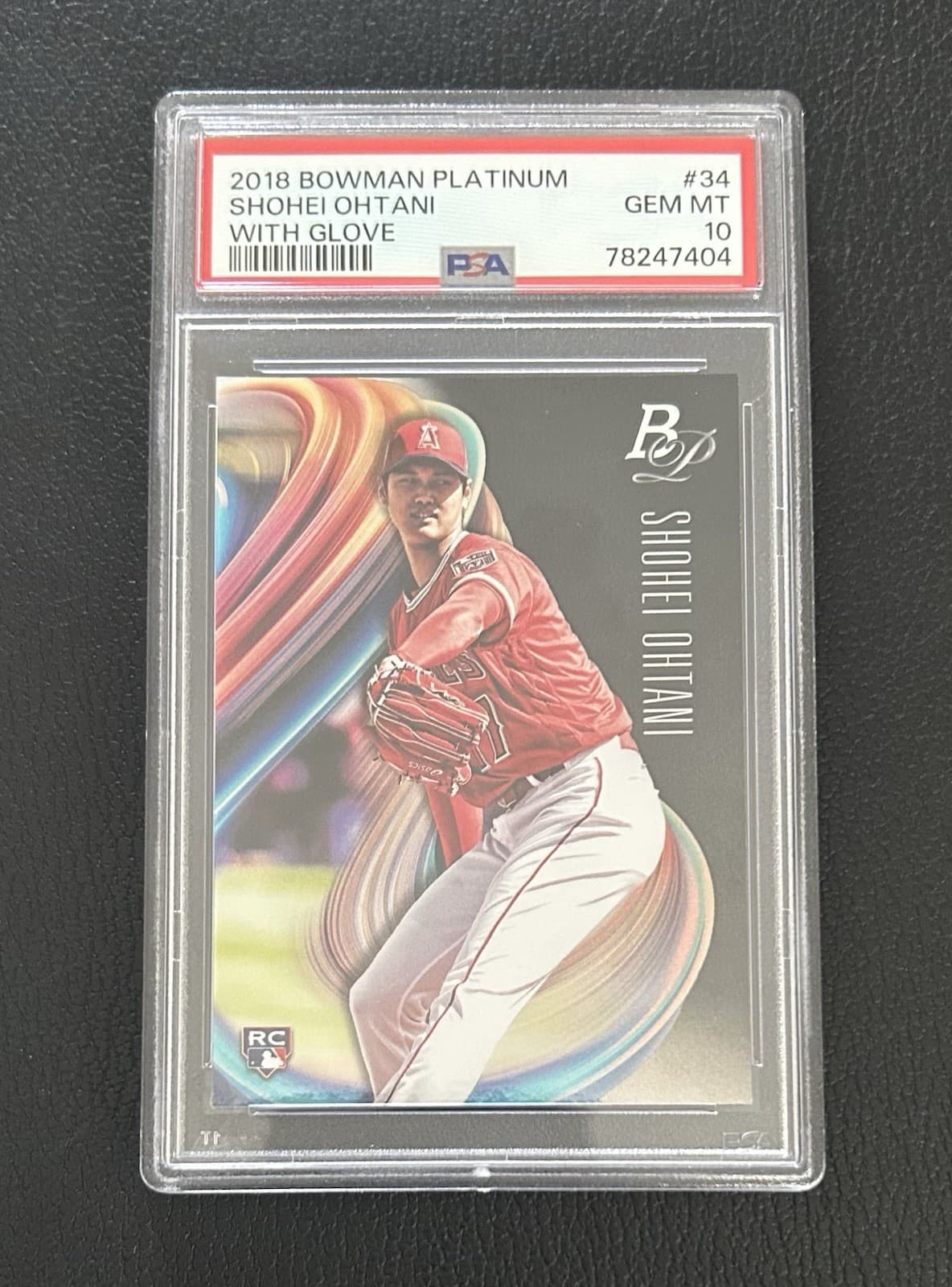 2018 Bowman Platinum Shohei Ohtani with Glove RC #34 Gem Mint 10