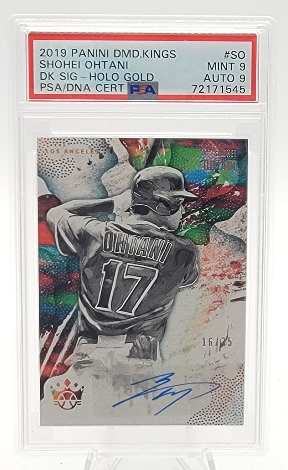 Shohei Ohtani 2019 Diamond Kings Signatures Holo Gold Auto /35 Psa 9 Mint Q8120