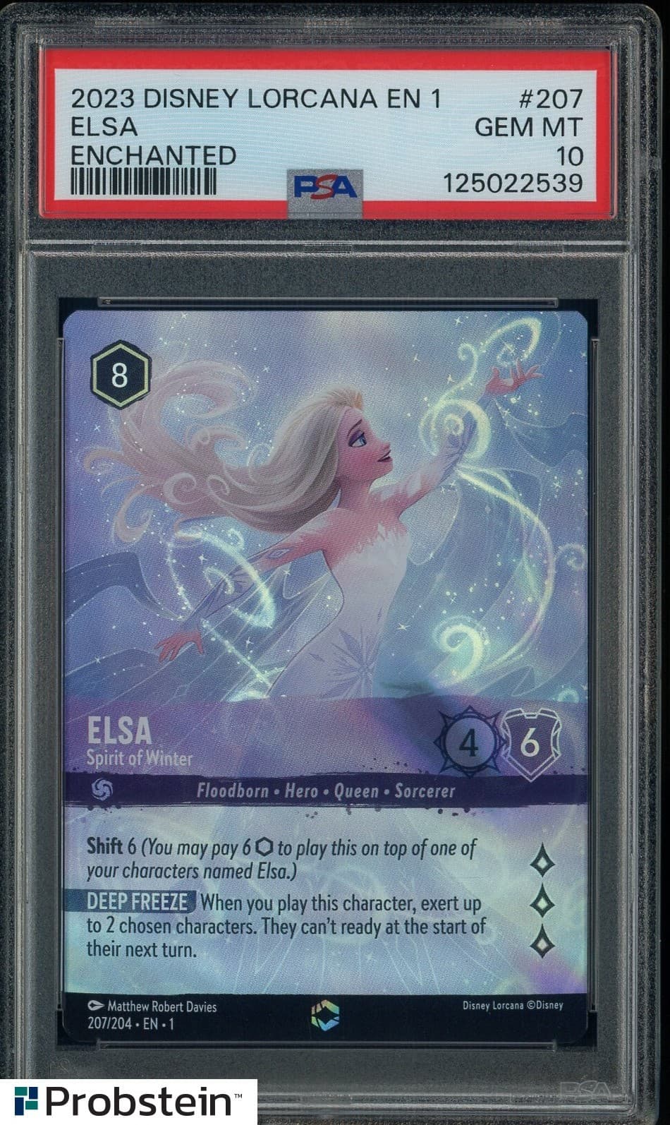 2023 Disney Lorcana EN 1 Enchanted #207 Elsa PSA 10 GEM MINT
