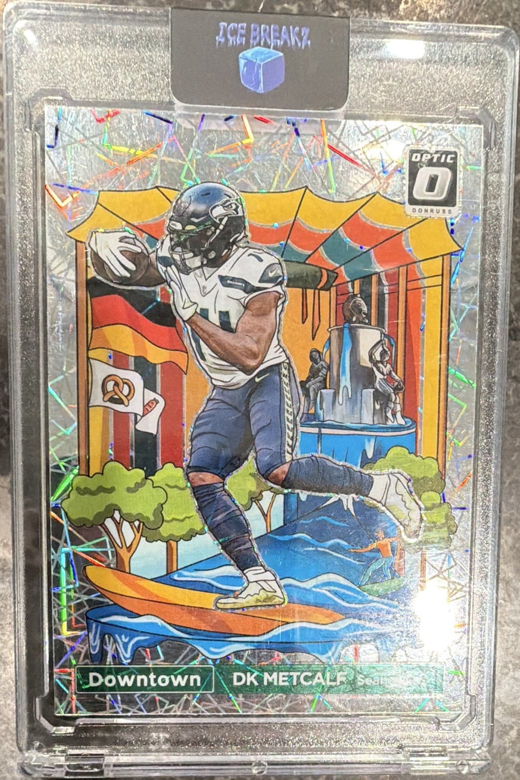 2023 Panini Donruss Optic Downtown Prizm DK Metcalf #5 Seahawks NFL