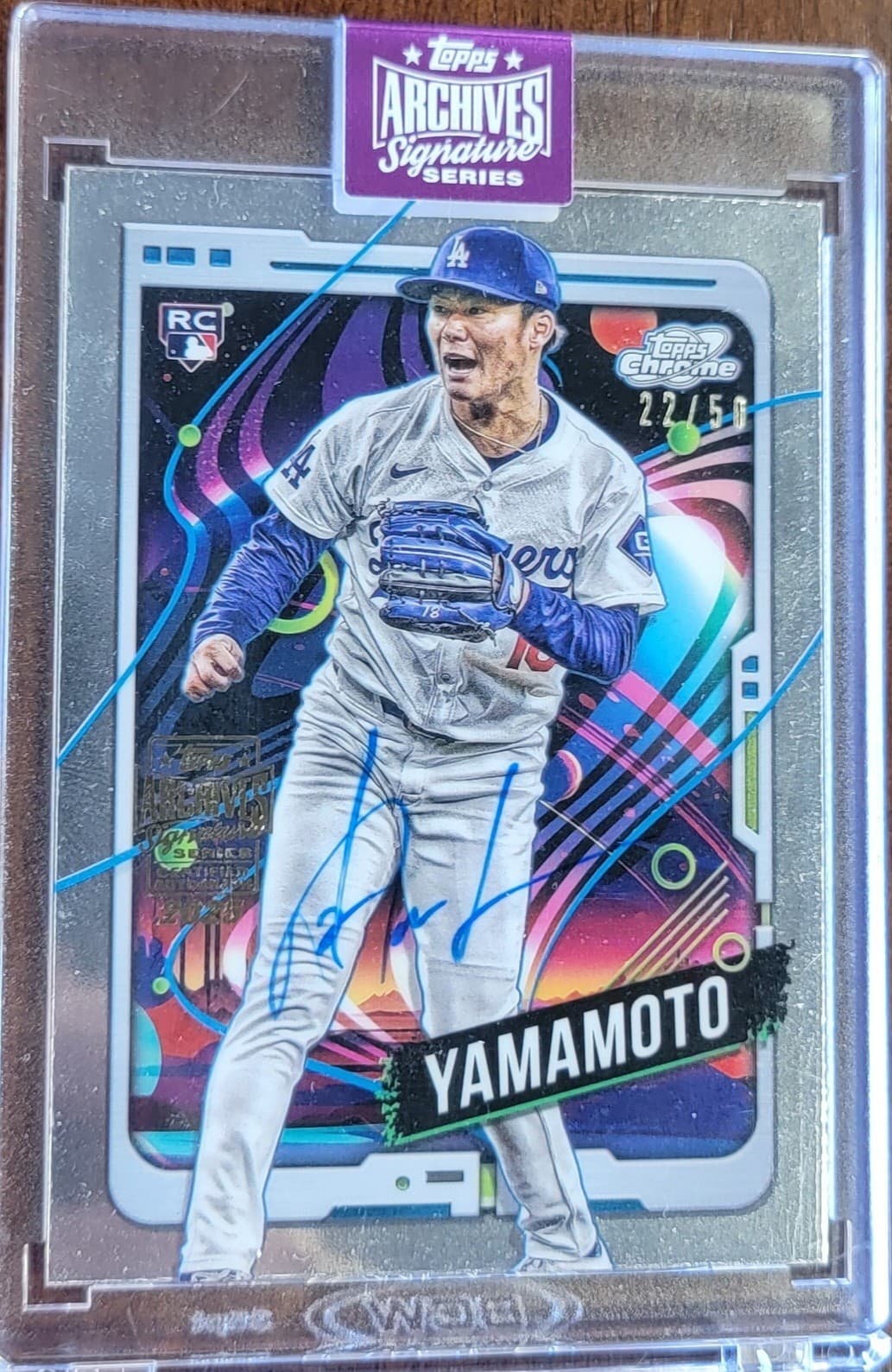 2025 Topps Chrome Cosmic Archive Signatures Yoshinobu Yamamoto RC Auto 22/50 125