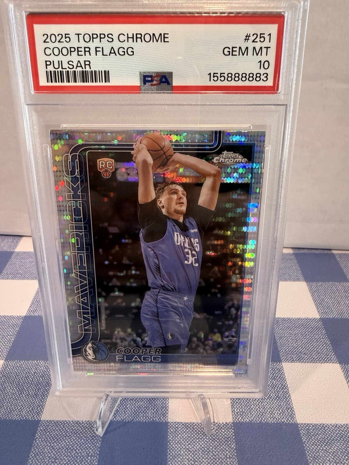 2025 Topps Chrome Cooper Flagg #251 Pulsar PSA 10 RC