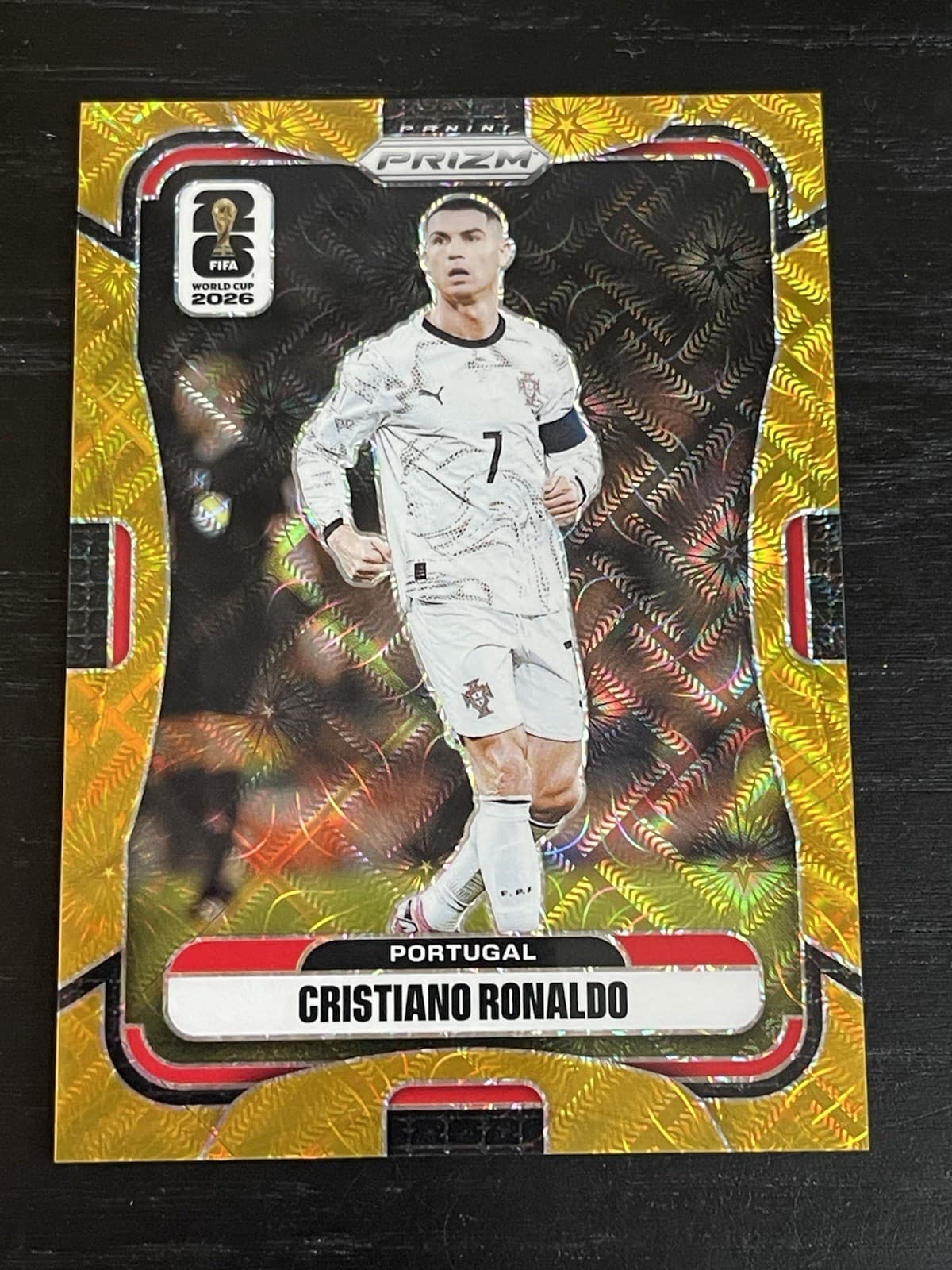 2026 Prizm World Cup Cristiano Ronaldo Gold Celestial #10/10
