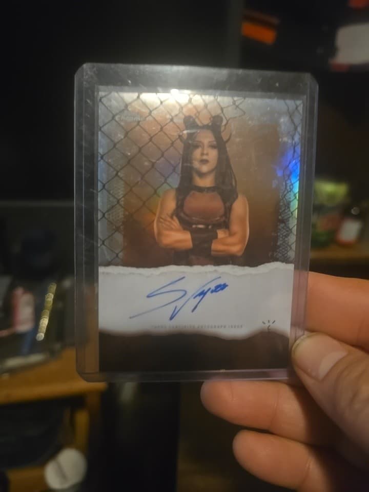 2025 Topps Chrome WWE Cactus Jack - Stephanie Vaquer - Astro Knights Auto 13/25