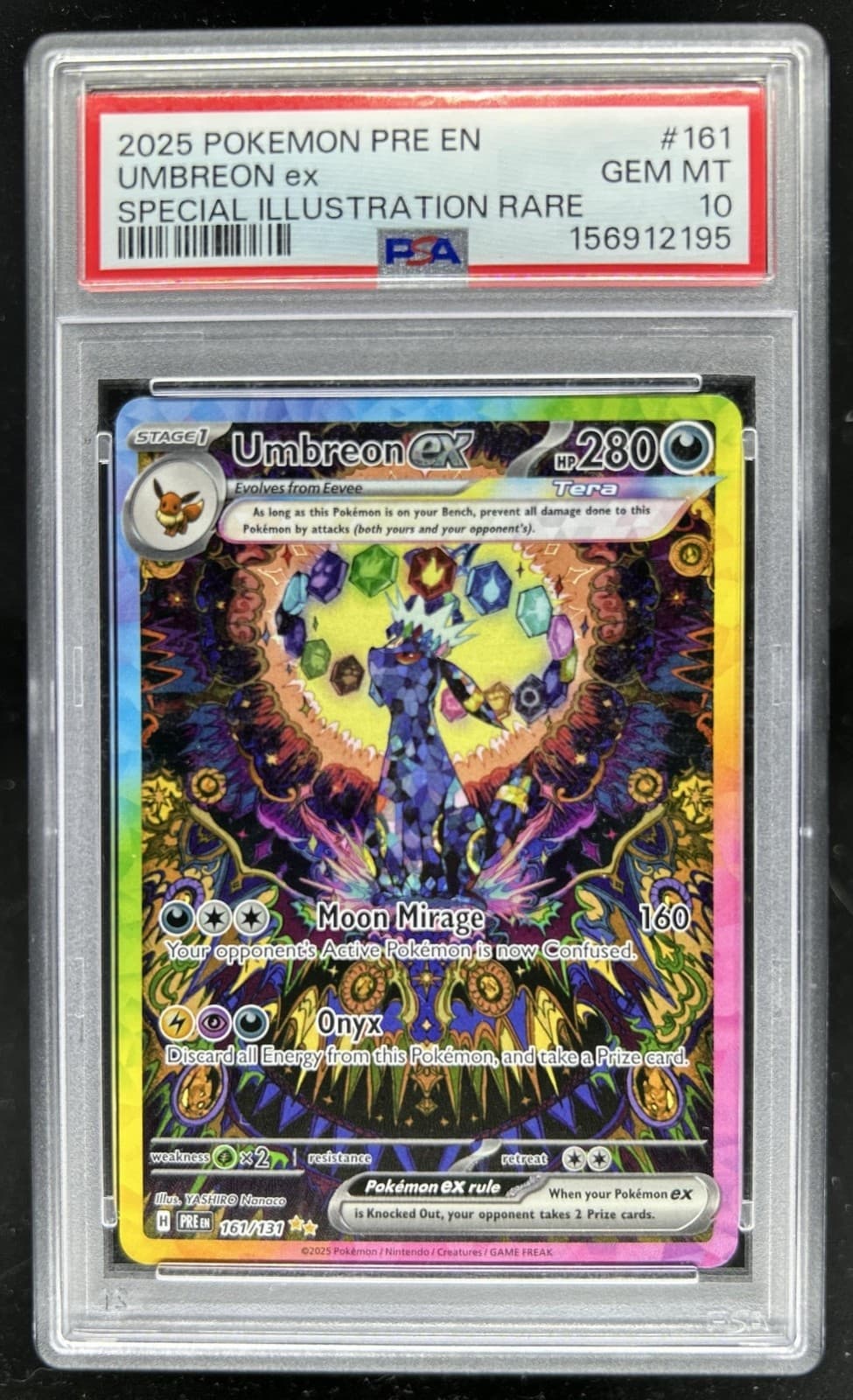 2025 Pokemon Prismatic Umbreon ex Special Illustration Rare #161/131 PSA 10