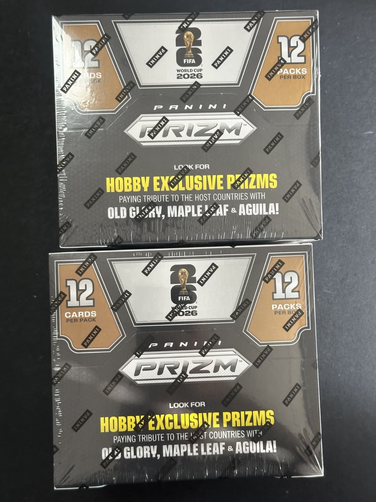 Lot of (2) 2026 Panini Prizm FIFA World Cup Soccer Hobby Box Factory Sealed #1
