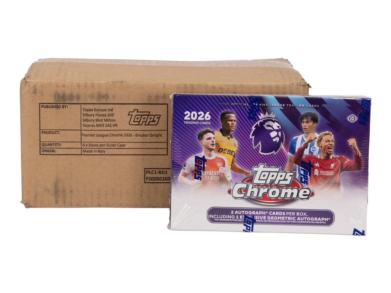 2025/26 TOPPS CHROME PREMIER LEAGUE EPL SOCCER DELIGHT 6-BOX CASE