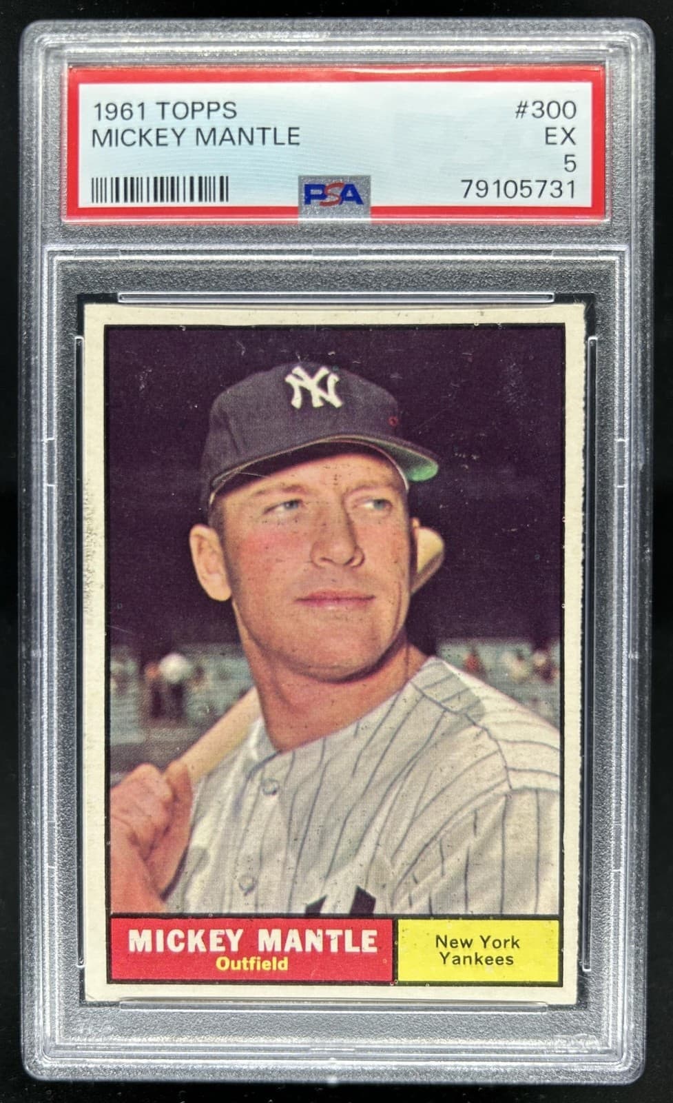 1961 Topps Mickey Mantle #300 New York Yankees PSA 5