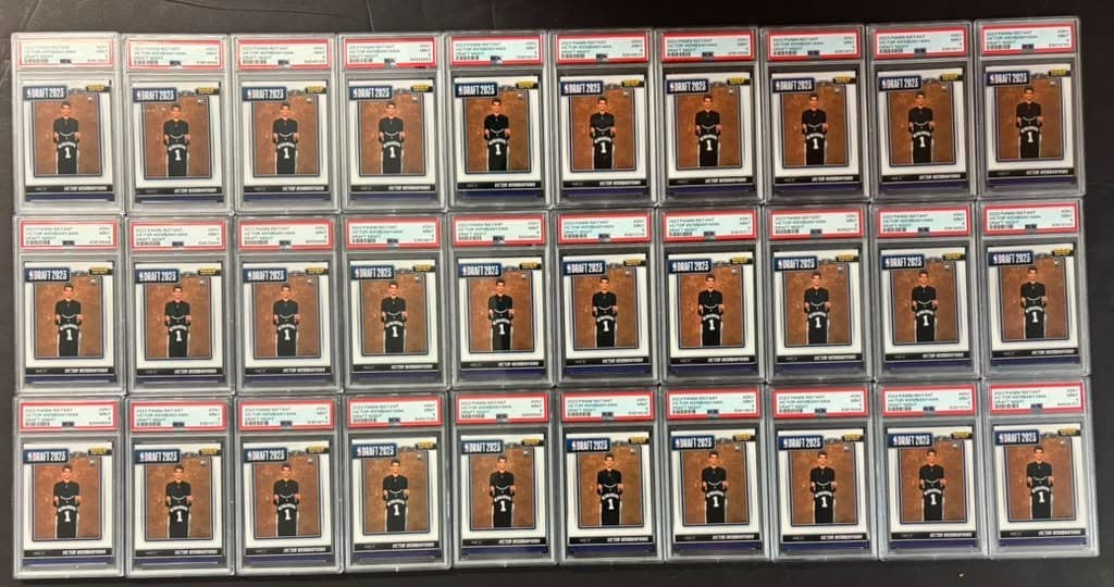 Lot Of (30) 2023 Panini Instant Draft Night #DN1 Victor Wembanyama RC PSA 9 MINT