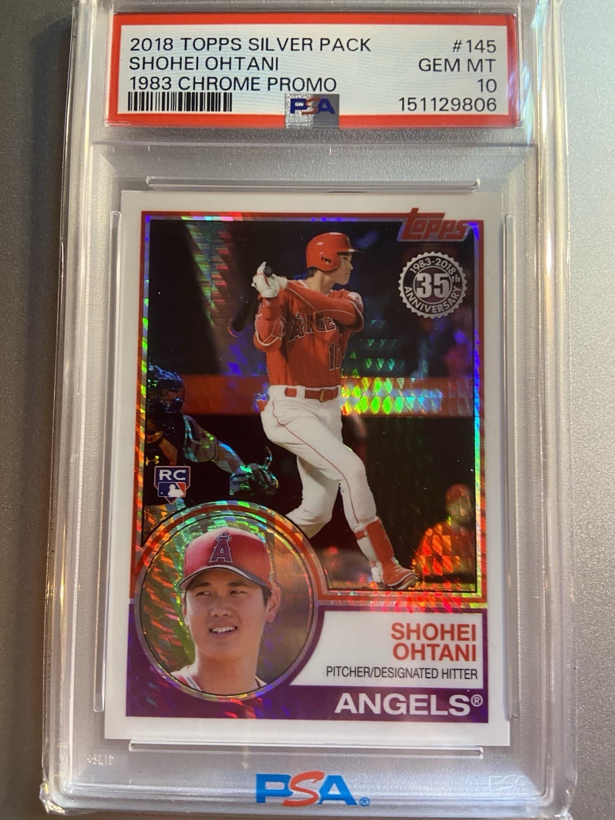 Shohei Ohtani 2018 Topps Silver Pack 1983 Chrome Promo ROOKIE CARD #145 PSA 10!