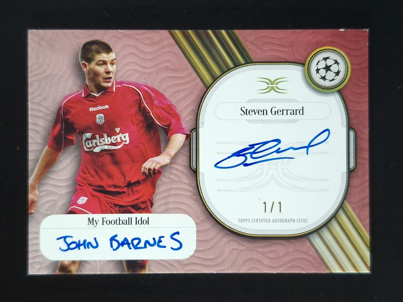 2024-25 Topps Definitive Collection UEFA STEVEN GERRARD 1/1 Auto Red SSP #SIL-SG