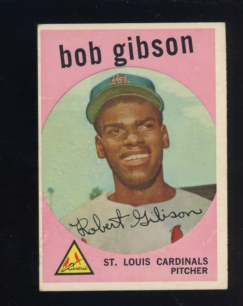 1959 Topps Bob Gibson #514 St Louis Cardinals VTG Baseball Card HOF RC