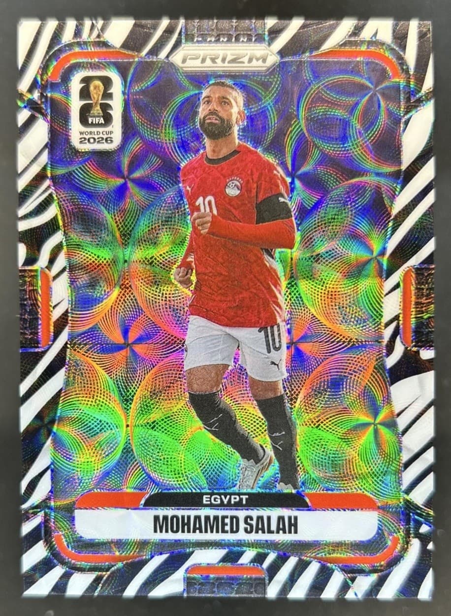 2026 Panini Prizm World Cup Mohamed Salah SP Choice Zebra #220 Egypt