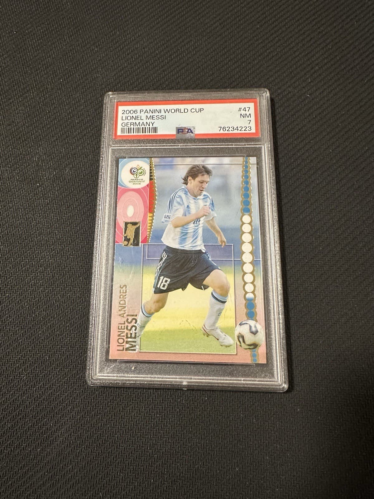 Messi 2006 World Cup PSA 7 Rookie
