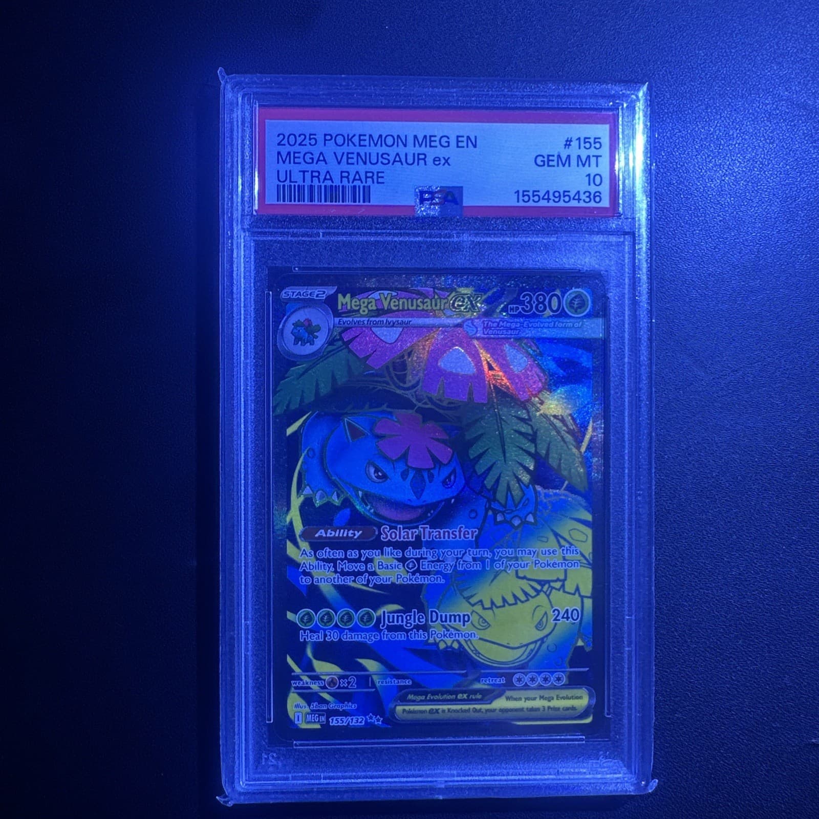 2025 POKEMON MEG EN MEGA VENUSAUR ex #155 ULTRA RARE PSA 10, English card