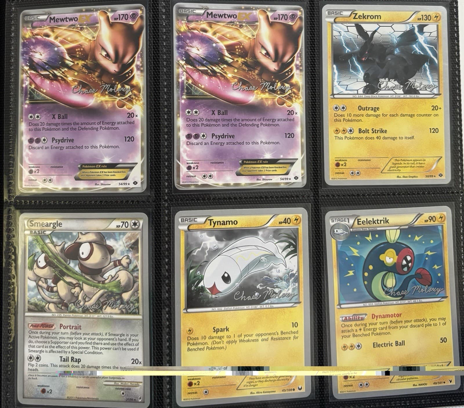 Pokemon World Championships 2012 Card Lot x38 Chase Moloney Mewtwo EX Raikou EX