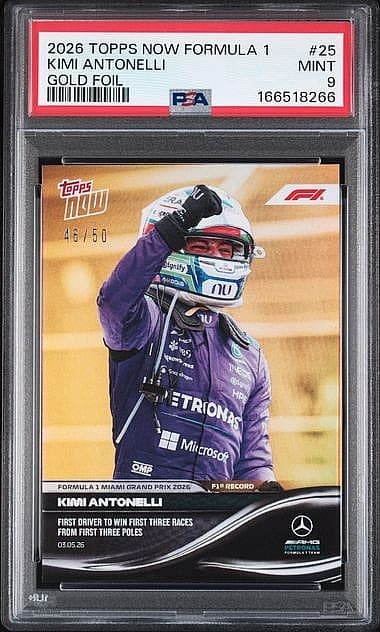 2026 Topps Now Formula 1 F1 Kimi Antonelli #25 *POP 1* Gold /50