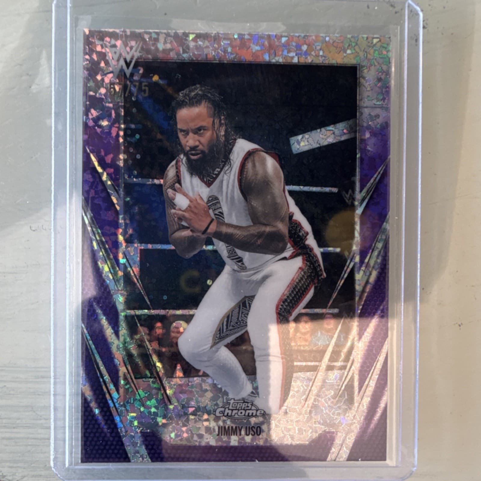 ‘26 Topps Chrome WWE Jimmy Uso Diamond Parallel #31 - /75 Wrestling Trading Card