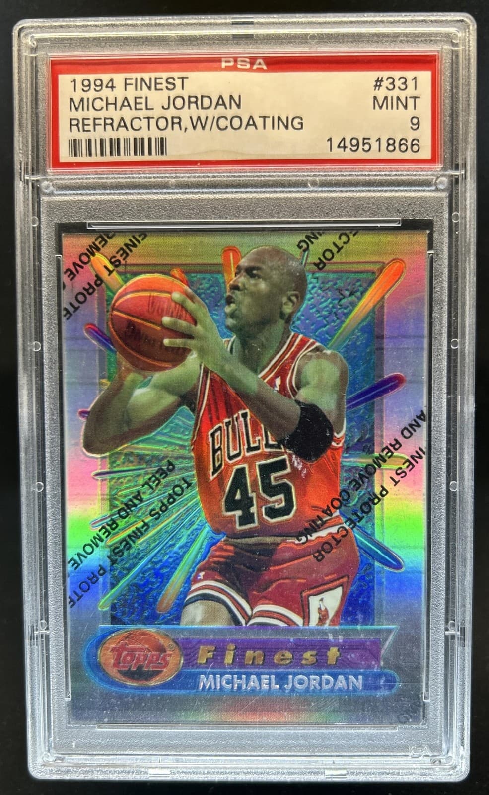 1994-95 Topps Finest Michael Jordan Refractor #331 Bulls PSA 9