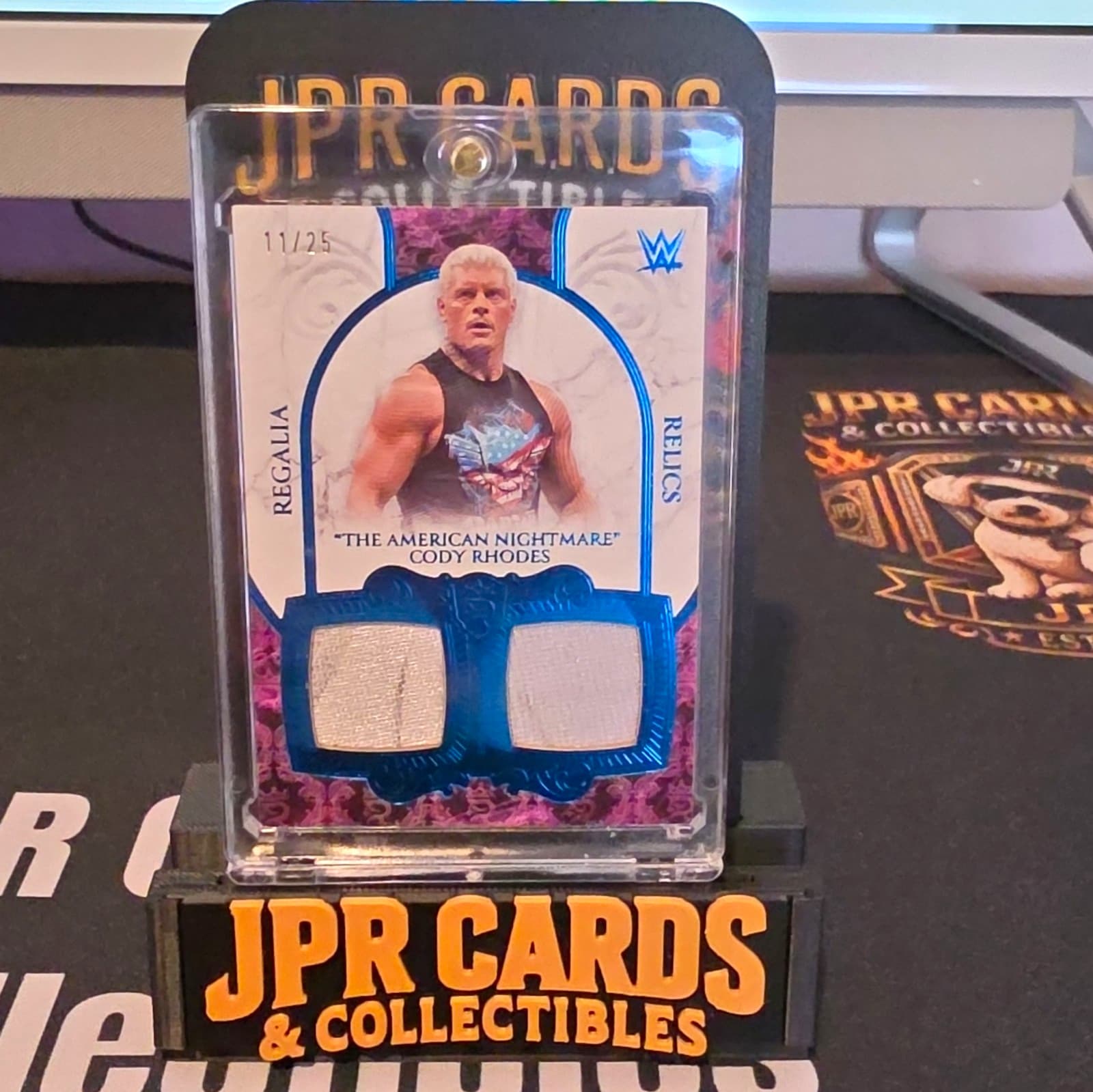 WWE Topps Royalty 2025 Cody Rhodes Regalia Relics #RR-13 Blue 11/25 MEM