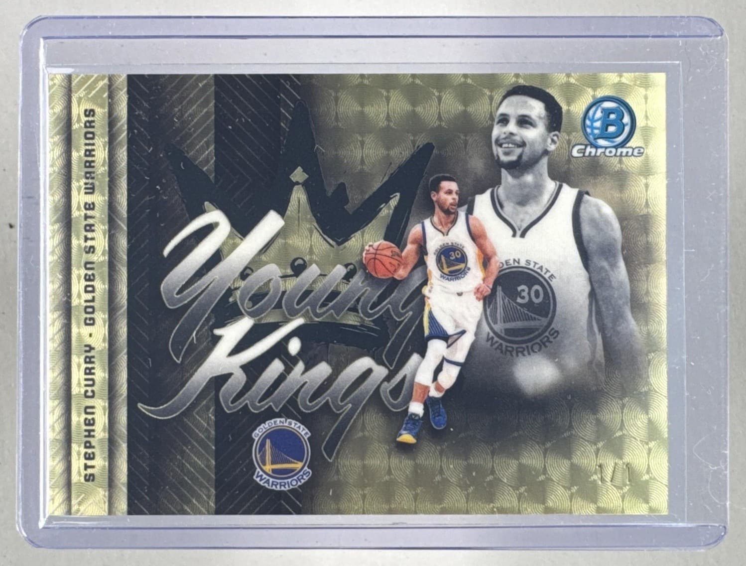 Stephen Curry 2025 Bowman Chrome #YK-4 SuperFractor Young Kings 1/1