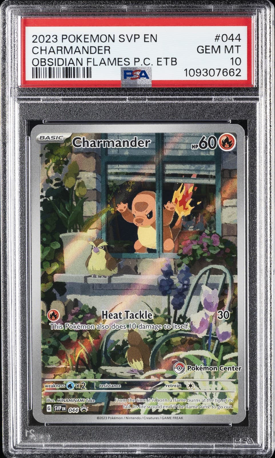 Pokemon Charmander Sv Promo 044 Obsidian Flames Pokemon Center ETB PSA 10