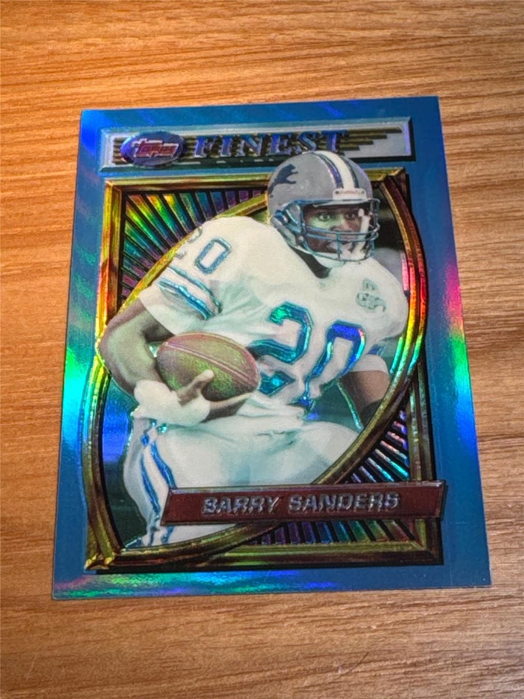 1994 Topps Finest Refractor Barry Sanders #44 HOF Very Rare & Gorgeous Card!