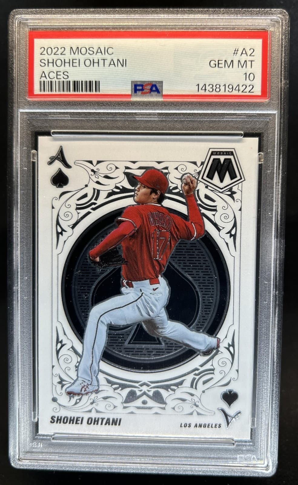2022 Panini Mosaic Shohei Ohtani Aces #A-2 Angels PSA 10 GEM MINT