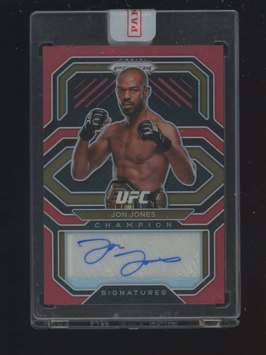 2021 Panini Prizm Champion Red Jon Jones AUTO 29/49