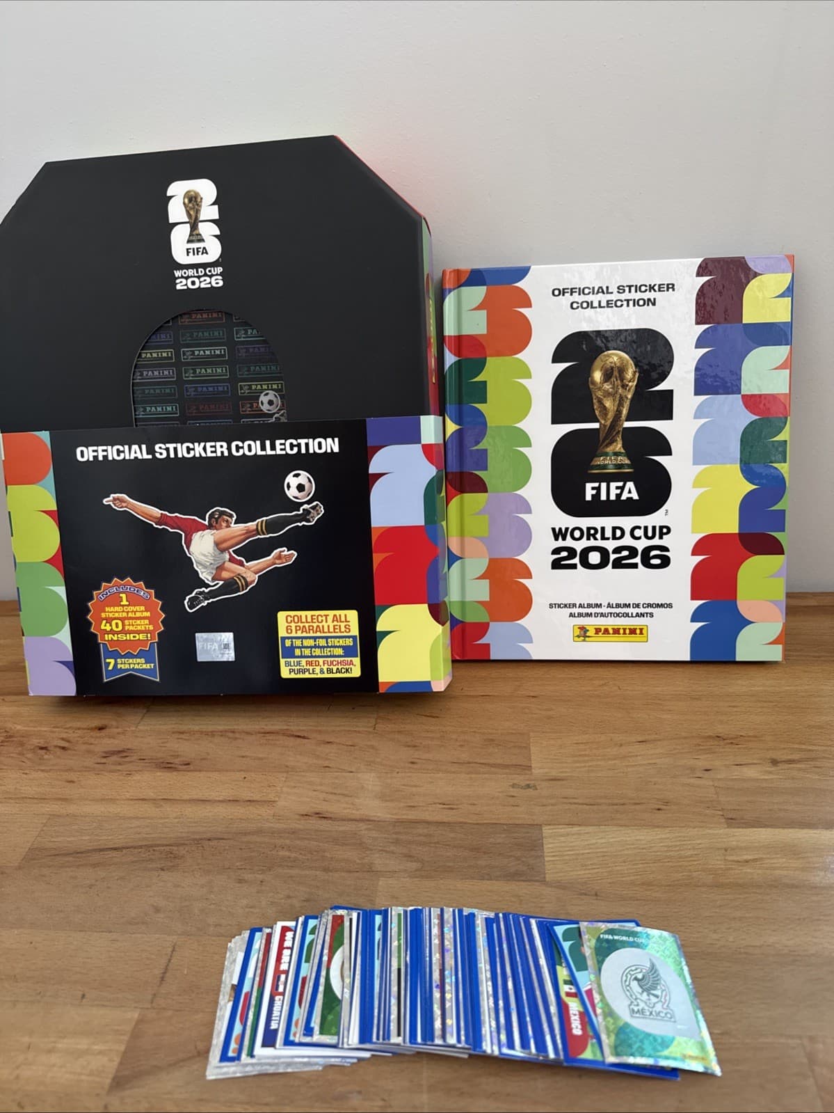 Panini World Cup 2026 Hardcover Album & 200+ Stickers Lot Blue Parallel Messi