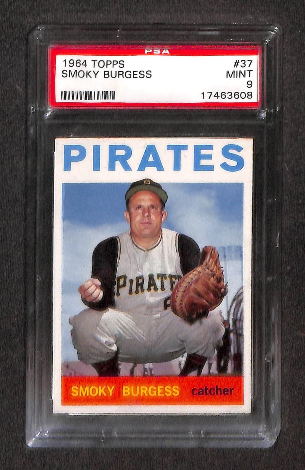 1964 Topps #37 SMOKY BURGESS PSA 9 Mint 17463608