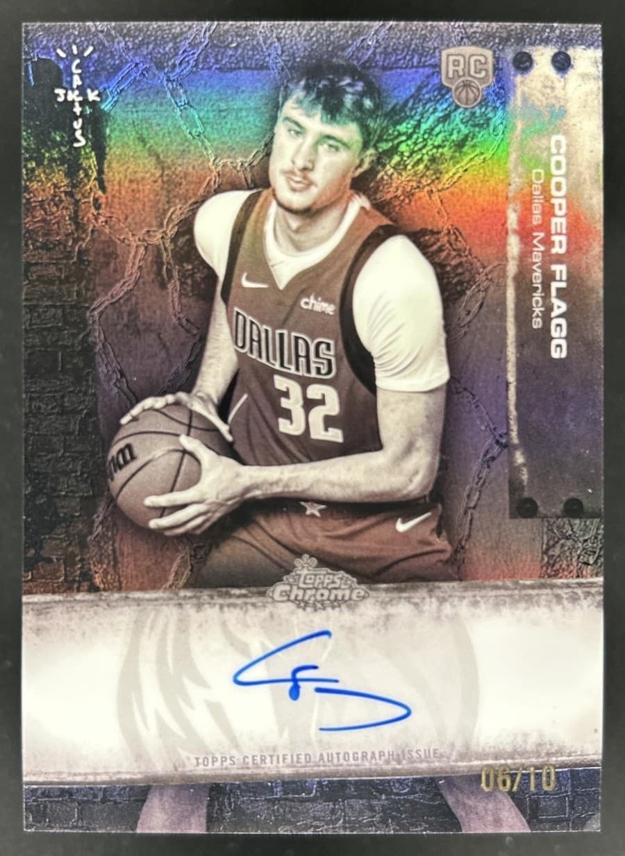 2025-26 Topps Chrome x Cactus Jack Cooper Flagg Auto RC Black Refractor #/10