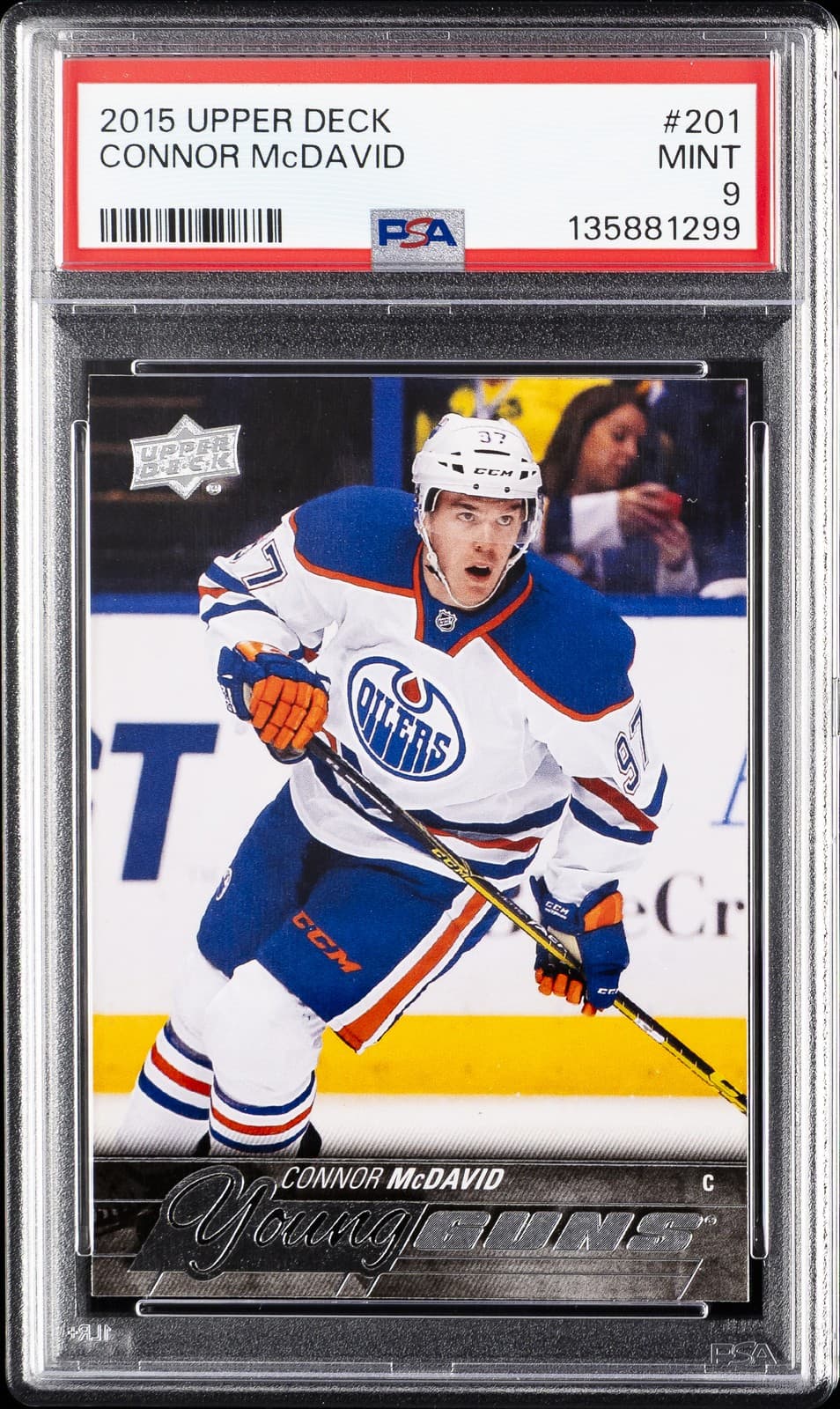2015 UPPER DECK #201 CONNOR MCDAVID ROOKIE RC PSA 9