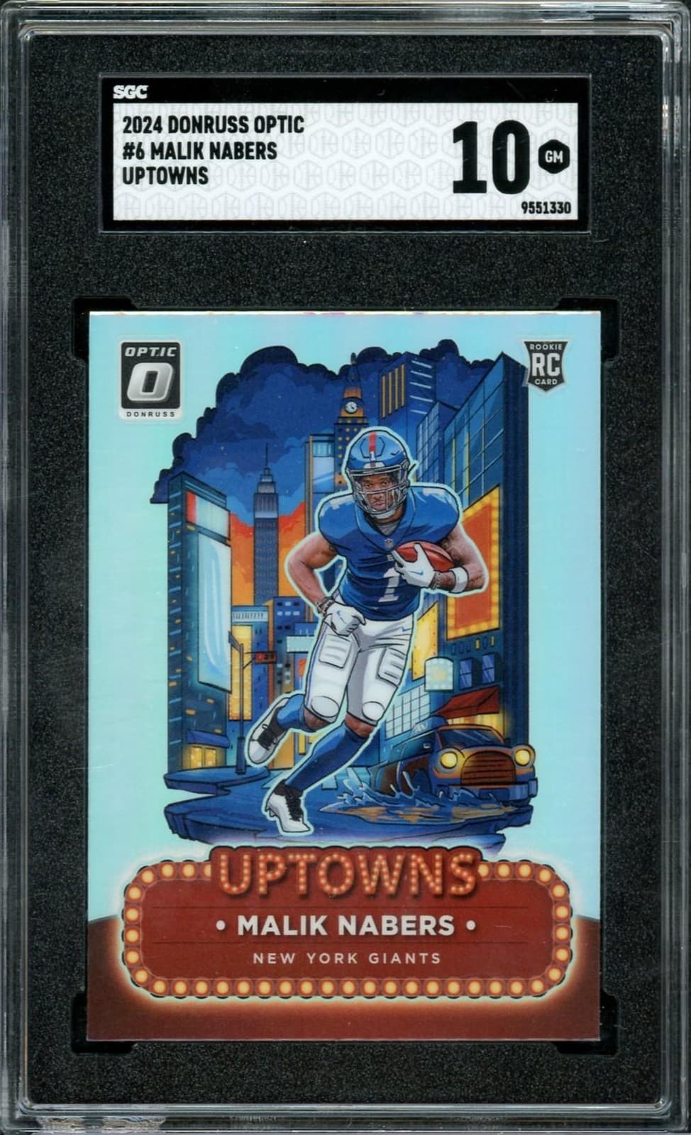 2024 Panini Donruss Optic Malik Nabers Uptowns #6 SGC 10