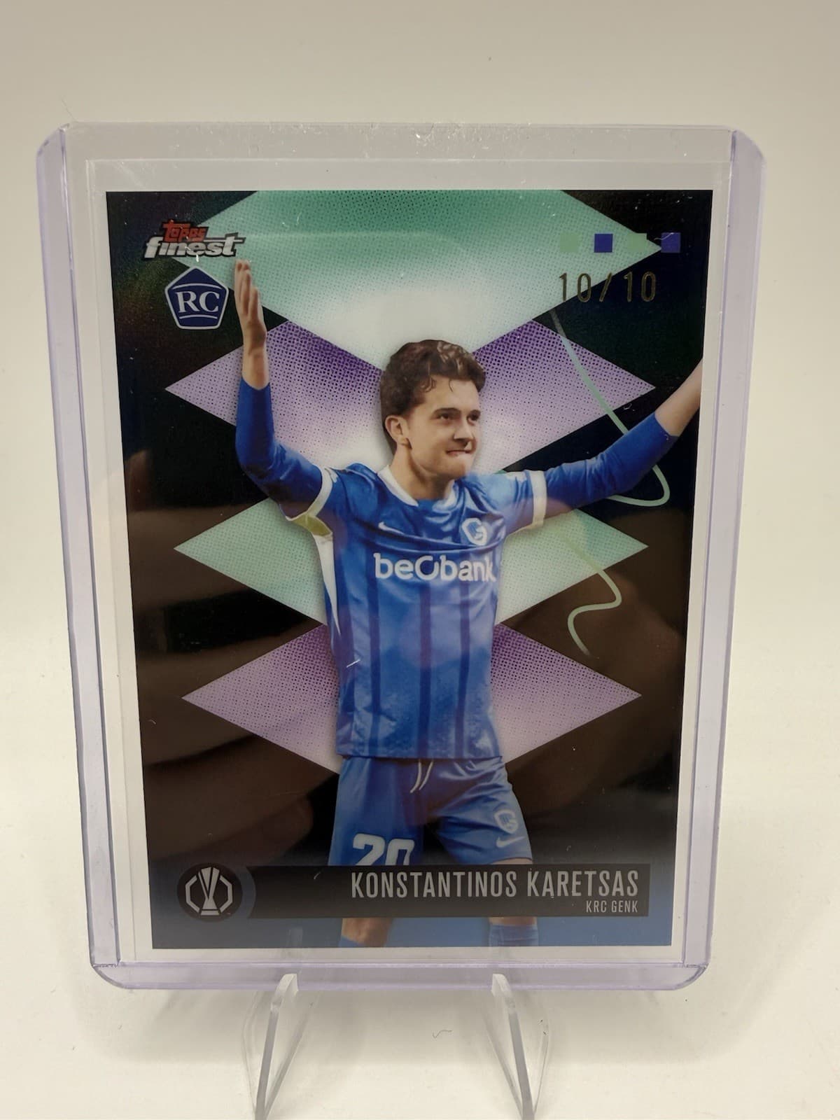 2025/26 Topps Finest UCC Konstantinos Karetsas #360 RC Black RARE 10/10 eBay 1/1