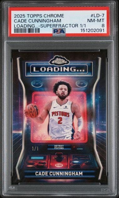 2025 Topps Chrome Cade Cunningham Loading... Superfractor 1/1 PSA 8