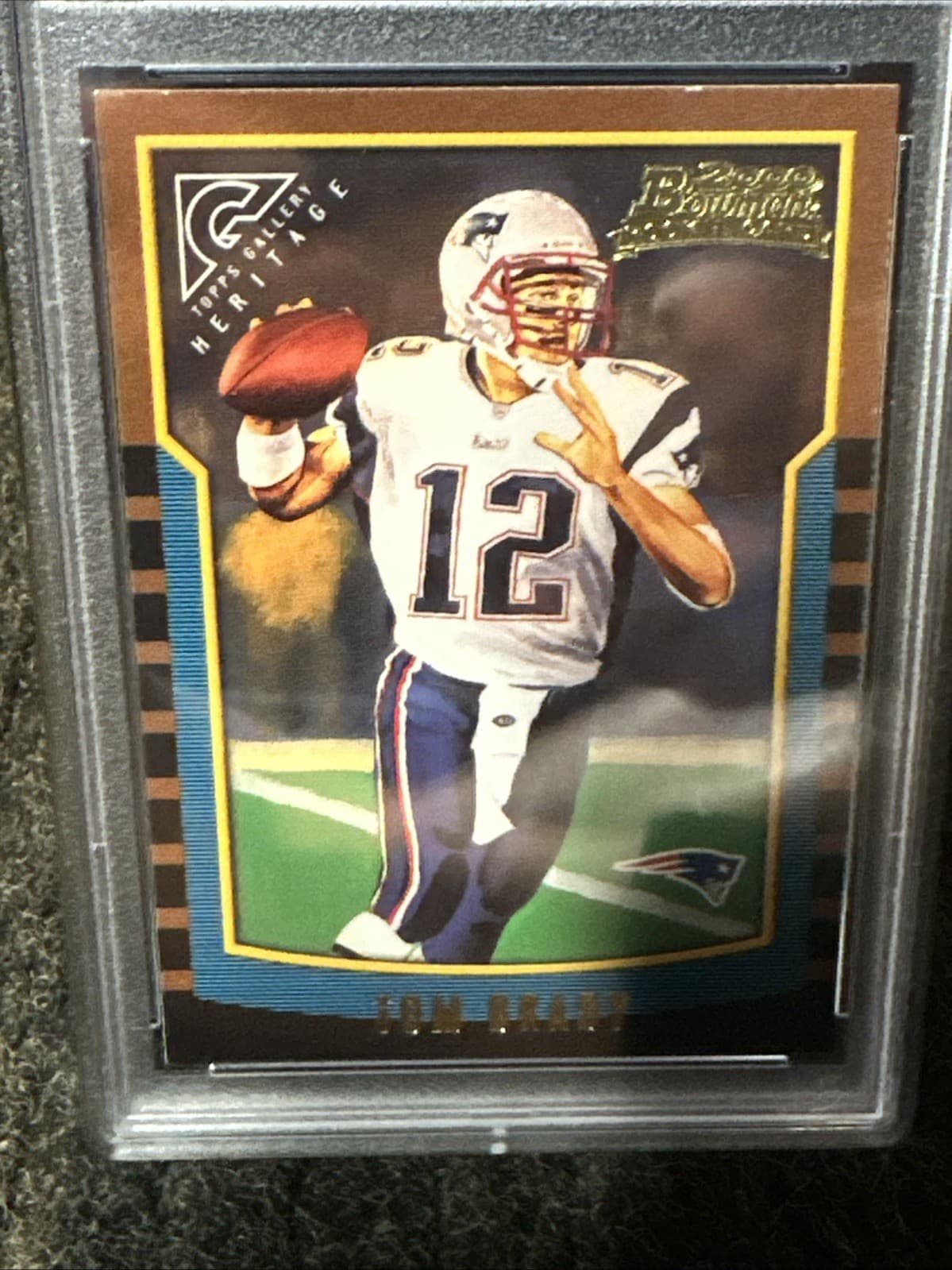 2002 TOM BRADY TOPPS GALLERY/HERITAGE #GHTBR PSA-8 NM-MT